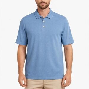 Tommy Bahama Mens XXL Blue Emfielder Silk Cotton Blend Polo Shirt *Flaw